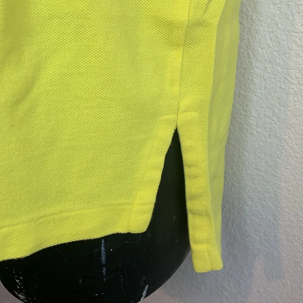 Ralph Lauren Polo Shirt Men's LARGE YELLOW Iconic Golf Short Sleeve Classic Mesh